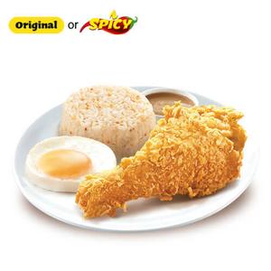 1pc Chickenjoy w/ Fried Egg and Garlic Rice